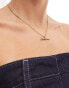 Фото #4 товара Seol + Gold 18ct gold vermeil t-bar necklace