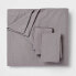 Фото #3 товара 3pc King Washed Cotton Sateen Duvet Cover and Sham Set Dark Gray - Threshold