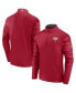 ფოტო #1 პროდუქტის Men's Red Tampa Bay Buccaneers Ringer Quarter-Zip Jacket