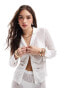 Фото #1 товара Vero Moda textured sheer shirt co-ord in white