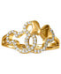 ფოტო #3 პროდუქტის Cubic Zirconia Mickey & Minnie Mouse Interlocking Ring in 18k Gold-Plated Sterling Silver