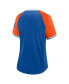 ფოტო #2 პროდუქტის Women's Royal New York Mets Glitz and Glam League Diva Raglan V-Neck T-shirt