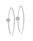 ფოტო #3 პროდუქტის Stainless Steel Polished CZ Threader Earrings