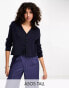 Фото #1 товара ASOS DESIGN Tall v neck cardigan in navy