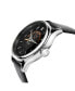 Men's Giromondo Swiss Quartz Black Leather Strap Watch 42mm