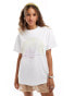 Фото #1 товара Weekday oversized t-shirt with varsity graphic print in white