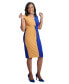 Фото #3 товара Plus Size Twisted-Front Cap-Sleeve Dress