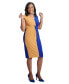 ფოტო #3 პროდუქტის Plus Size Twisted-Front Cap-Sleeve Dress