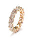 ფოტო #3 პროდუქტის Suzy Levian Sterling Silver Cubic Zirconia Asscher Cut Eternity Band Ring