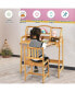 Фото #5 товара Bamboo Kids Study Desk and Chair Set with Bookshelf