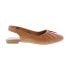 Фото #1 товара Miz Mooz Bixby Womens Brown Leather Slip On Slingback Flats Shoes