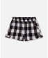 ფოტო #1 პროდუქტის Girl Short With Knots Vichy Black And White - Toddler Child