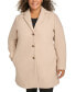 ფოტო #1 პროდუქტის Plus Size Notched-Collar Single-Breasted Coat