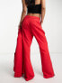 Фото #2 товара Never Fully Dressed dynasty slouchy trousers in bright red