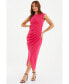 Фото #2 товара Women's Maxi Dress With Wrap Button Detail