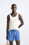 REGULAR STRIPED SWIMMING TRUNKS