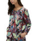 ფოტო #3 პროდუქტის Women's Gaja Palma Printed Blouson Sleeve Top