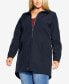 Plus Size Longline Weatherproof Hood Jacket