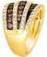 Chocolate Diamond & Nude Diamond Multirow Statement Ring (2-1/20 ct. t.w.) in 14k Gold