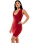 ფოტო #3 პროდუქტის Women's Double V Mini Bandage Dress