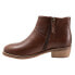 Softwalk Roselle S2256-200 Womens Brown Leather Zipper Ankle & Booties Boots 9.5