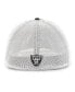 ფოტო #2 პროდუქტის Men's Black Las Vegas Raiders Leather Head Flex Hat