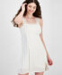 ფოტო #4 პროდუქტის Juniors' Lace Trim Mini Dress