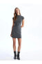 LCW Vision Dik Yaka Düz Kısa Kollu Kadın Elbise Elbise