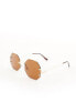 Фото #7 товара Jeepers Peepers hexagonal sunglasses in brown