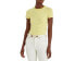 Фото #2 товара Lauren Ralph Lauren Petite Striped Cotton-Blend Top Lemon Rind White