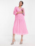 Фото #4 товара Vero Moda textured midi dress in pink