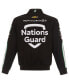 Men's Black Kyle Larson Nations Guard Twill Uniform Full-Snap Jacket