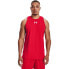 UNDER ARMOUR Baseline Cotton sleeveless T-shirt Красно-белый, M - фото #2