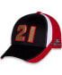 Фото #1 товара Men's Checkered Flag Black and Red Harrison Burton Motorcraft Number Performance Adjustable Hat