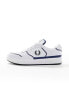 Fred Perry B300 leather/mesh trainer in white