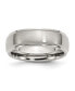 Stainless Steel Polished Brushed Center 7mm Edge Band Ring