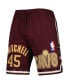 ფოტო #2 პროდუქტის Men's Donovan Mitchell Wine Cleveland Cavaliers Player Replica Shorts