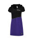 Women's Black, Purple Minnesota Vikings Hooded Mini Dress