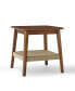 Фото #5 товара Boho Mid-Century Woven Side Table with Storage