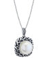 Macy's cultured Freshwater Button Pearl (11-1/2mm) 18" Pendant Necklace in Sterling Silver
