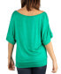 Фото #2 товара Women's Loose Fit Dolman Top With Wide Sleeves