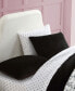 Фото #4 товара Solid Black Faux Fur 2 Piece Duvet Cover Set, Twin