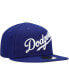 ფოტო #4 პროდუქტის Men's Royal Los Angeles Dodgers Logo White 59FIFTY Fitted Hat