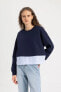 Kadın Sweatshirt Lacivert C1285ax/nv251