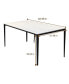 White Marble Dining Table, 63 inch