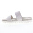 Фото #3 товара Gabor 83-740-39 Womens White Leather Strap Slides Sandals Shoes 42