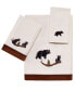 Фото #2 товара Black Playful Bears Lodge Cotton Bath Towel, 27" x 50"
