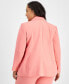 Фото #2 товара Plus Size Notched-Collar Blazer, Created for Macy's