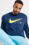 Air Sportswear Clup Hoodie Blue Standart Fit Kesim Lacivert Erkek Sweatshrit