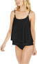 Michael Michael Kors 288126 Iconic Solids Double Layer Tankini Top Black MD